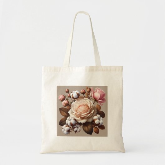 Rosa Rosen Blume Blumenstrauß Tasche (Vorne)