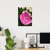 Rosa Rosen Blume Garten L'Ouche Kohl Poster (Heimbüro)