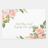 Rosa Rosen Blume Geschenkpapier Set (Vorderseite 2)