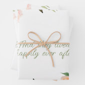 Rosa Rosen Blume Geschenkpapier Set (Beispiel)