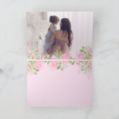 Rosa Rosen-Blume lassen das Foto der Mutter glückl Karte (Innenseite)