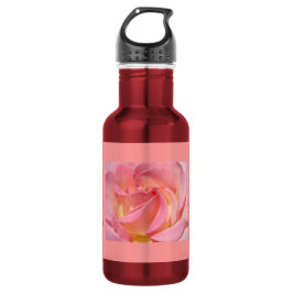 Rosa Rosen-Blume personalisiert Edelstahlflasche