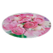 Rosa Rosen-Blumen-Ausschnitt-Brett Schneidebrett (Ecke)