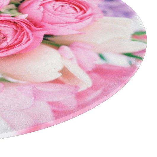 Rosa Rosen-Blumen-Ausschnitt-Brett Schneidebrett (Ecke)