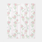 Rosa Rosen Blumen Fleece-Decke Fleecedecke (Vorderseite)