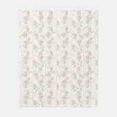Rosa Rosen Blumen Fleece-Decke Fleecedecke (Vorderseite)