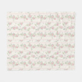 Rosa Rosen Blumen Fleece-Decke Fleecedecke (Vorderseite (Horizontal))