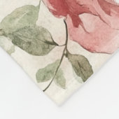 Rosa Rosen Blumen Fleecedecke (Ecke)