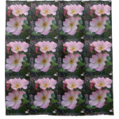Rosa-Rosen-Blumen-Florale-Duschvorhang Duschvorhang (Vorderseite)
