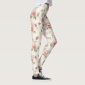 Rosa Rosen Blumen Leggings (Rechts)