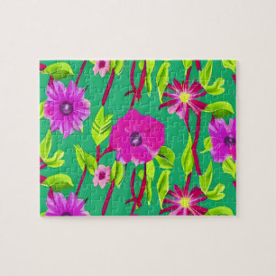 Rosa Rosen Blumen Puzzle
