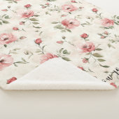 Rosa Rosen Blumen Sherpadecke (3/4)
