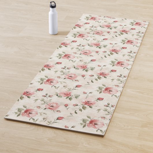 Rosa Rosen Blumen Yogamatte (Beispiel)