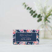 Rosa Rosen Blumenbezugskarte für einen Freund Visitenkarte (Stehend Vorderseite)