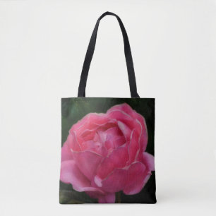 Rosa-Rosen-Blumenkunst-Tasche Tasche