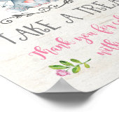 Rosa Rosen Blumenliebhaber Signatur Leckerei signi Poster (Ecke)