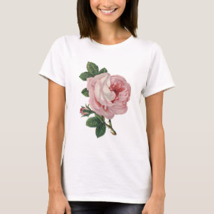 Rosa Rosen-Blüten-Blüten-Vintage Kunst T-Shirt