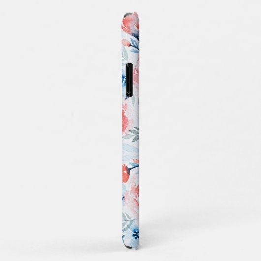 Rosa Rosen Blüten Wasserfarben Blumenmuster Case-Mate iPhone Hülle (Hinten/Rechts)