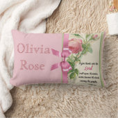 Rosa Rosen-Bogenscripture-Psalm Lendenkissen (Decke)