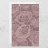 Rosa Rosen Briefpapier (Vorne/Hinten)