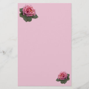 Rosa Rosen-Briefpapier Briefpapier