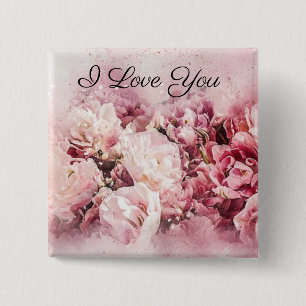 Rosa Rosen Button