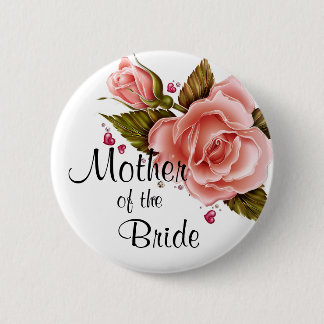 Rosa Rosen Button