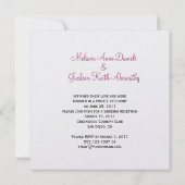 Rosa Rosen Callas Buds nach Hochzeitsfeier Einladung (Rückseite)