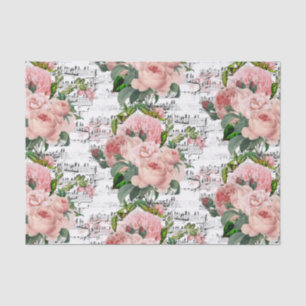 Rosa Rosen Collage Seidenpapier