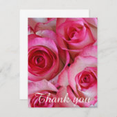 Rosa Rosen danken Ihnen Dankeskarte (Vorne/Hinten)