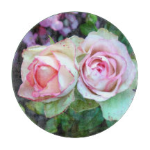 Rosa Rosen dekoratives Glasschneider 12"