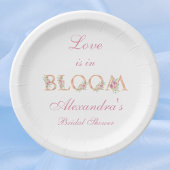 Rosa Rosen Die Liebe der Blüten ist im Brautparty Pappteller