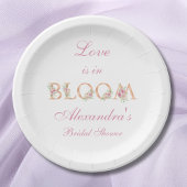 Rosa Rosen Die Liebe der Blüten ist im Brautparty Pappteller