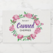 Rosa Rosen Dosen Lebensmitteletikett (Einzelnes Label)