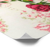 Rosa Rosen drucken Poster (Ecke)