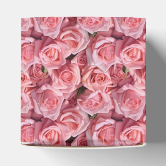 Rosa Rosen Druckfeld Party Leckerei Geschenkschachtel (Oben)