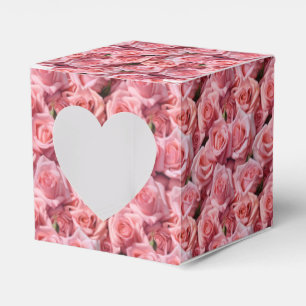 Rosa Rosen Druckfeld Party Leckerei Geschenkschachtel