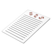 Rosa Rosen, dunkel gestrichen Notizblock (angewinkelt)