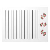 Rosa Rosen, dunkel gestrichen Notizblock (Vorderseite)