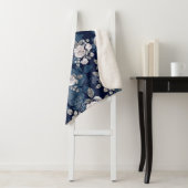 Rosa Rosen Dunkelblau: Vintag Sherpadecke (Beispiel)