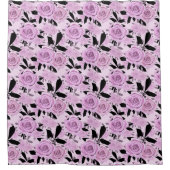 Rosa Rosen Duschvorhang (Vorderseite)