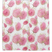 Rosa Rosen Duschvorhang (Vorderseite)