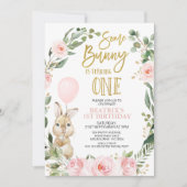 Rosa Rosen ein wenig sonnige Dreharbeiten 1. Gebur Einladung (Vorderseite)