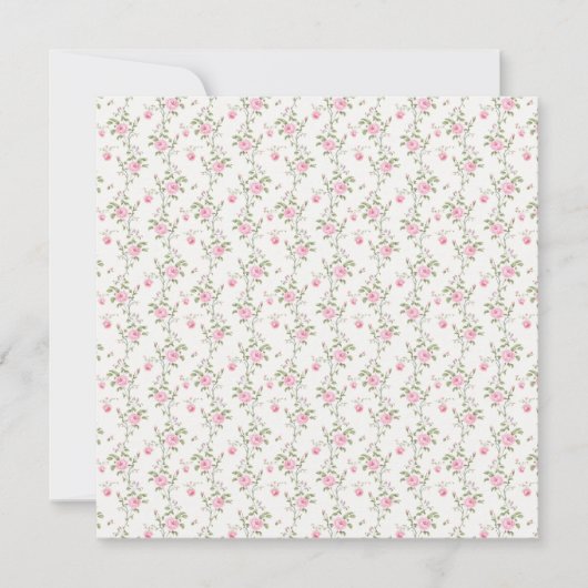 Rosa Rosen Einladung (Vorderseite)