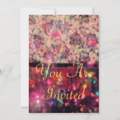 Rosa Rosen Einladung (Vorderseite)