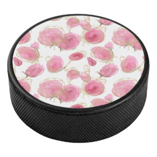Rosa Rosen Eishockey Puck