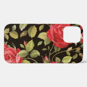Rosa Rosen: elegantes Blumenmuster. Case-Mate iPhone Hülle (Rückseite (Horizontal))