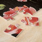Rosa Rosen: elegantes Blumenmuster. Puzzle (Seite)