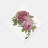 Rosa Rosen Eleganz Papier Serviette (Ecke)