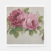 Rosa Rosen Eleganz Papier Serviette (Vorderseite)